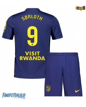 Atletico Madrid Alexander Sorloth #9 Echipament de Fotbal Replică 2025-26 Copii Deplasare (+ Șorturi)